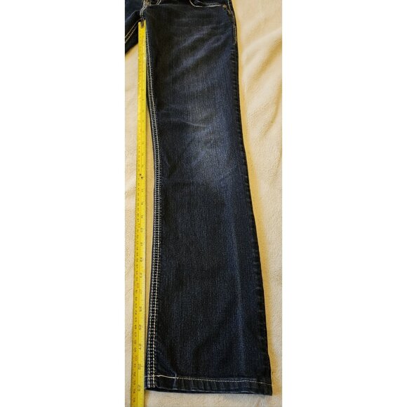 Silver Jeans Co Berkley Womens 31x34 Blue Thick White Stitching Lowrise - Picture 13 of 14